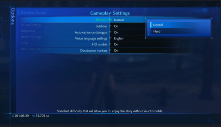 Changing Difficulties