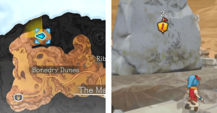 Dragon Quest Treasures - Sandscar Spine Stone Monument Location