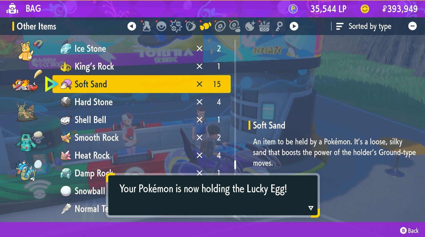 Having your Pokemon hold an item before trading - Pokemon Scarlet and Violet (SV)
