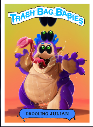 High on Life - Trash Bag Babies #8 - Drooling Julian Trading Card