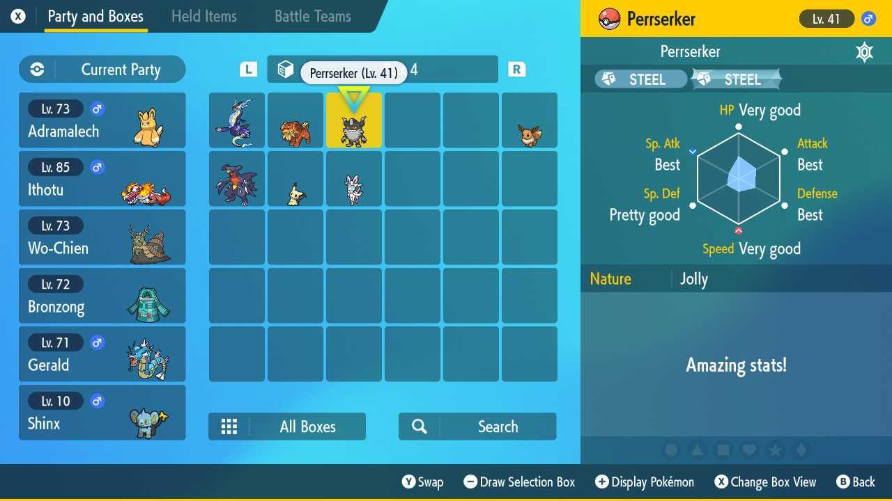 Perrserker and Stats - Pokemon Scarlet and Violet (SV)