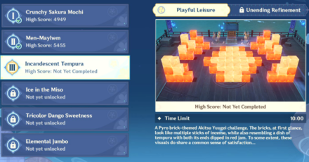 Genshin - Incandescent Tempura - Playful Leisure