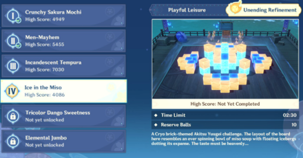 Genshin - Ice in the Miso - Unending Refinement