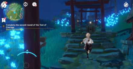 Genshin - Second Test of Courage Normal Chest Location 1 - Near the Torii Gate