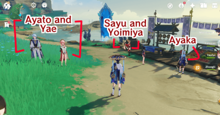 Genshin - The Currents of Life Quest Mikawa Flower Festival Guests 1