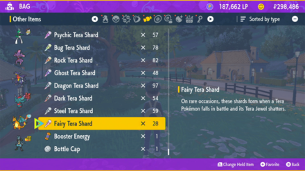 Pokemon Scarlet and Violet SV - Fairy Tera Shard