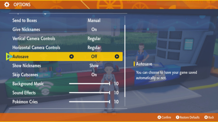 Pokemon Scarlet and Violet SV Auto Save Off