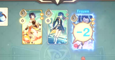 Genshin - Xiangling Character Invitation Challenge - Freeze her cards