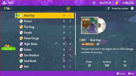 Teaching a Pokemon a new Move with TMs, Third Step - Pokemon Scarlet and Violet (SV)