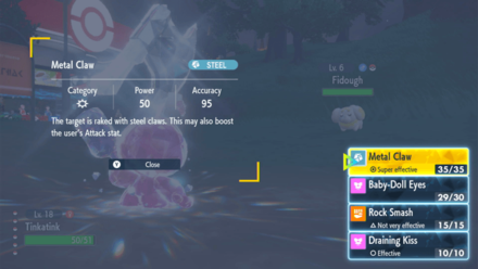 Pokemon Scarlet and Violet SV - Metal Claw