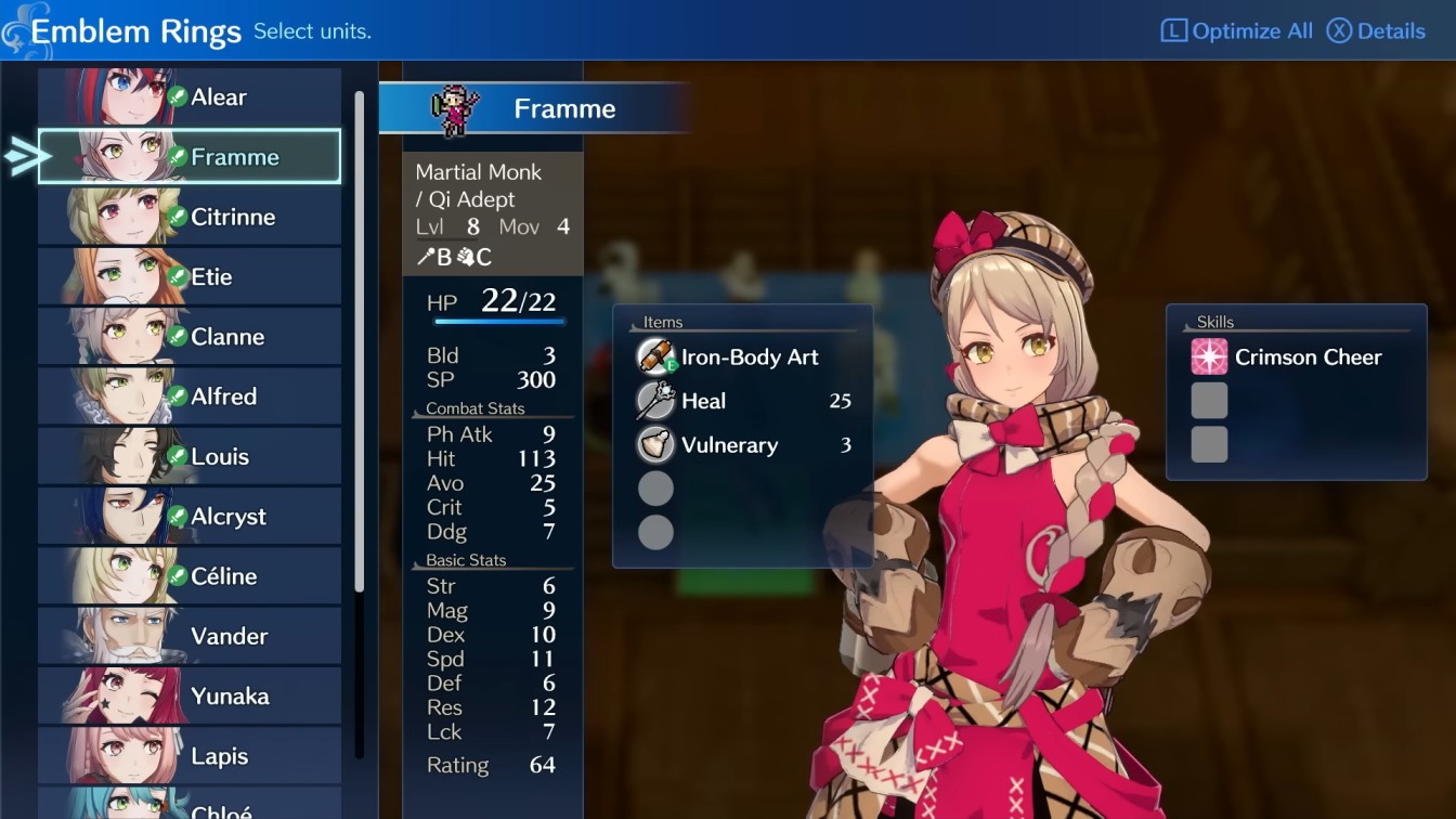 Fire Emblem Engage What Is Optimize