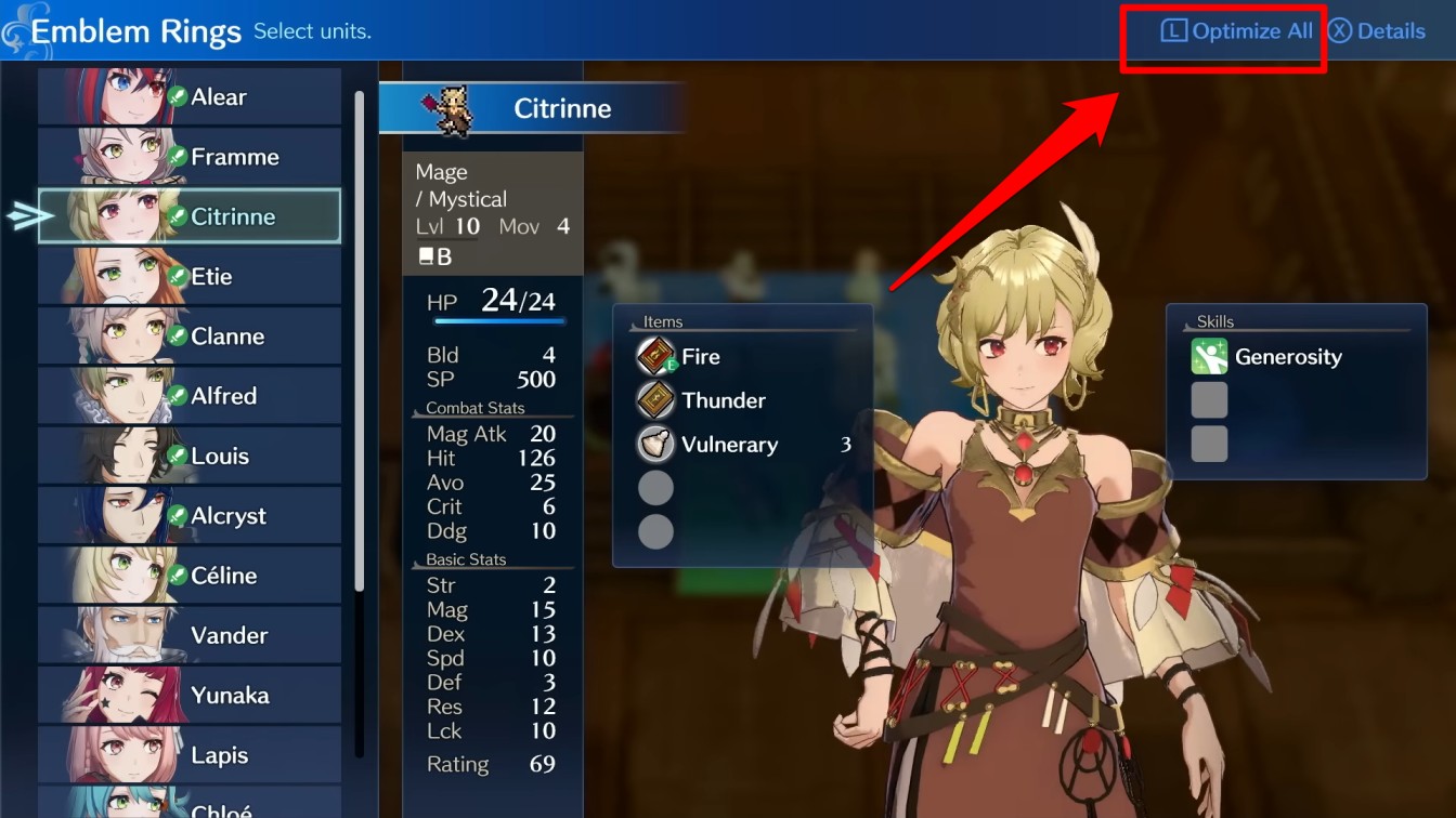 Fire Emblem Engage Optimize All Units