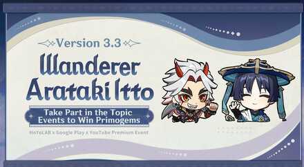 Genshin Impact - The Wanderer and Arataki Itto Topic Event.