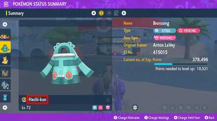 Changing Your Pokemon