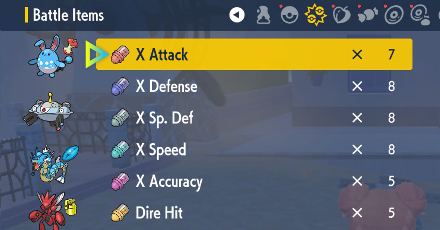 Pokemon Scarlet and Violet - Battle Items