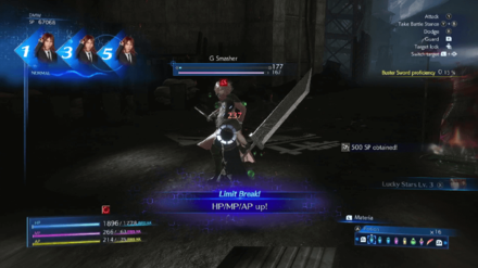 Final Fantasy Crisis Core - Using Lucky Stars