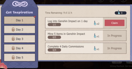 Genshin - How to Play 1 - Get Inspiration via Missions