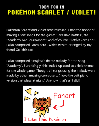 Pokemon Scarlet and Violet - Toby Fox in Pokemon Scarlet and Violet