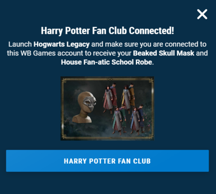 Hogwarts Legacy - Successful Account Connection