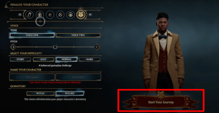 Change Difficulty - Start Your Journey