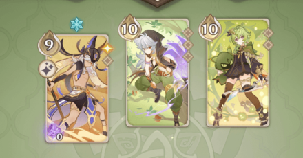 Genshin Impact How to Defeat Sareh in a Genius Invokation Duel - Take Out Cyno First