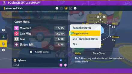 Forgetting a Move - Pokemon Scarlet and Violet (SV)