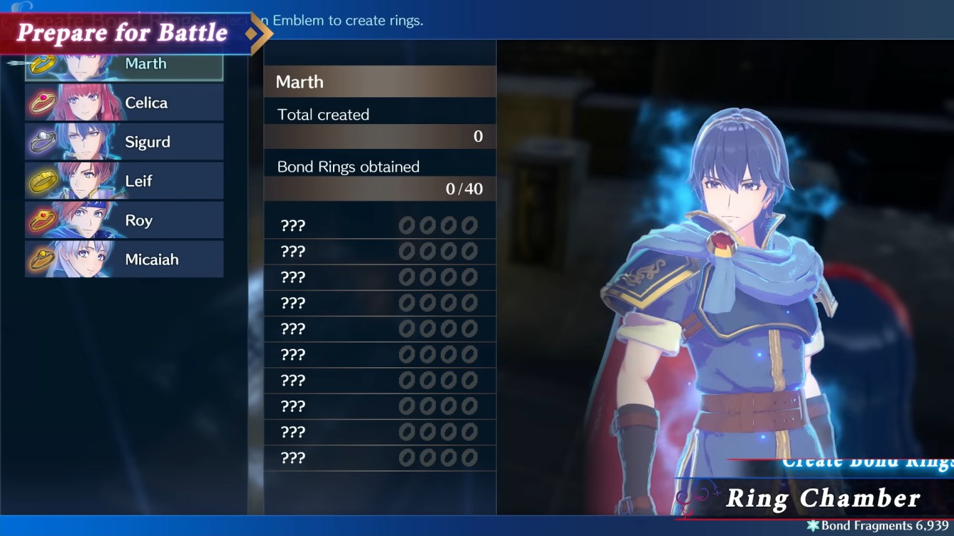 Fire Emblem Engage Create Bond Rings