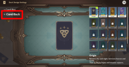 Genshin - How to Use Card Back Step 3