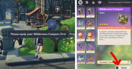Genshin - Equip the Wilderness Compass