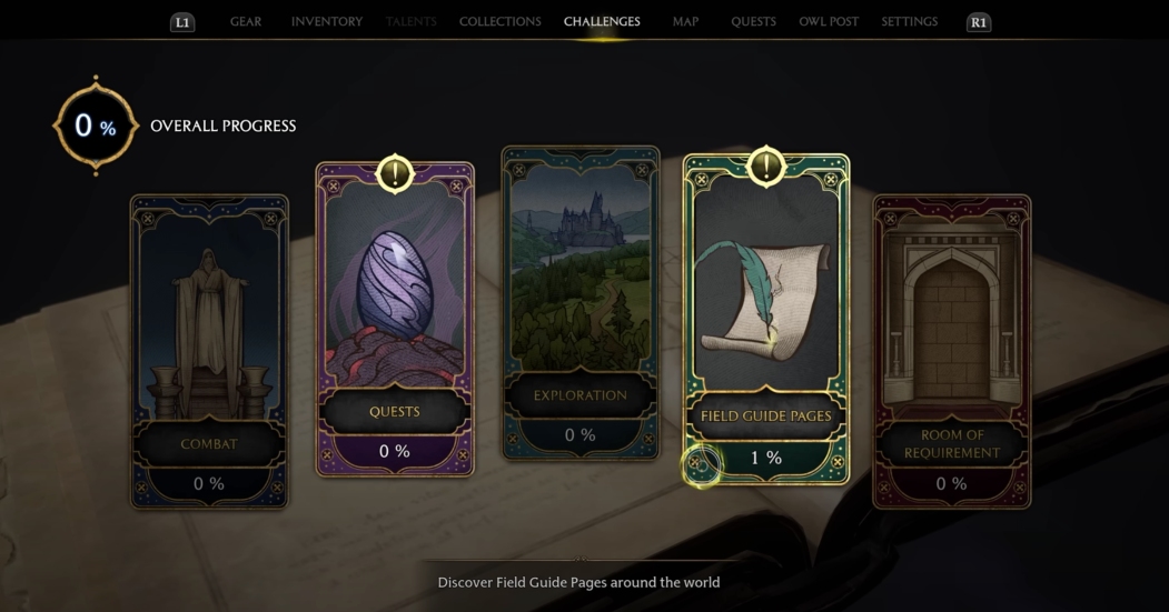 Hogwarts Legacy - Field Guide Challenges