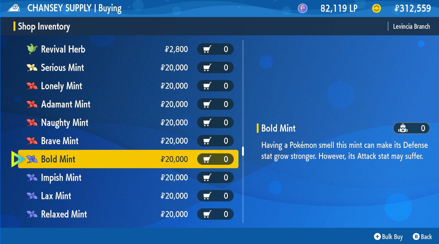 Bold Mint - Pokemon Scarlet and Violet (SV)