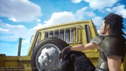 Crisis Core Final Fantasy VII Reunion - Zack and Yellow Truck