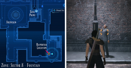 Crisis Core Final Fantasy VII Reunion - Reporter Location