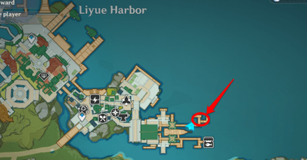 Genshin - Liyue Harbor Ship Map