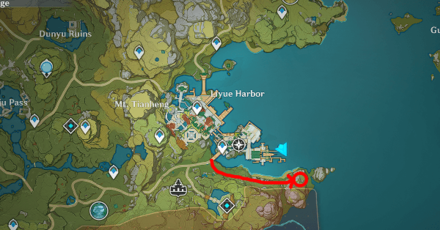 Genshin - Liyue Harbor Map