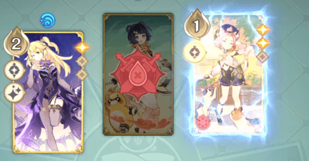 Genshin - Fischl Character Invitation Duel - Freeze her cards