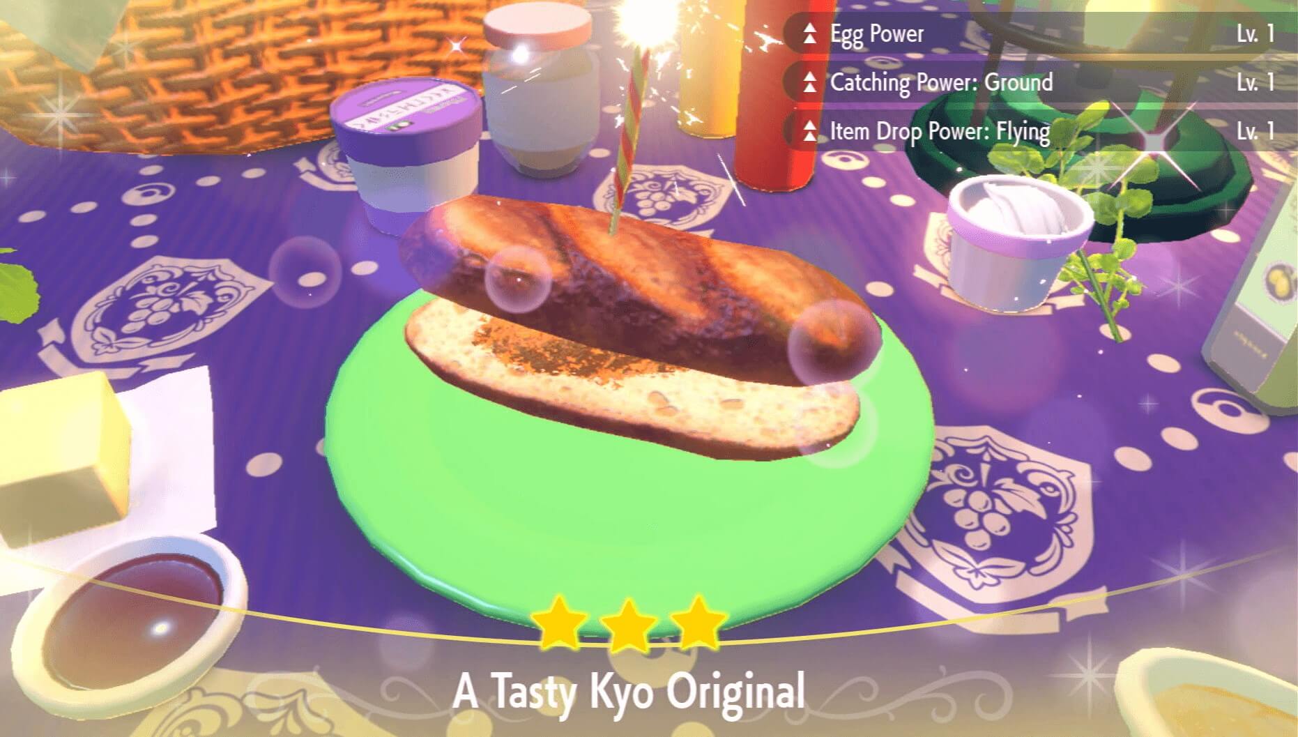 Item Drop Power Flying Fried Fillet Sandwich Lv. 1 - Pokemon Scarlet and Violet (SV)