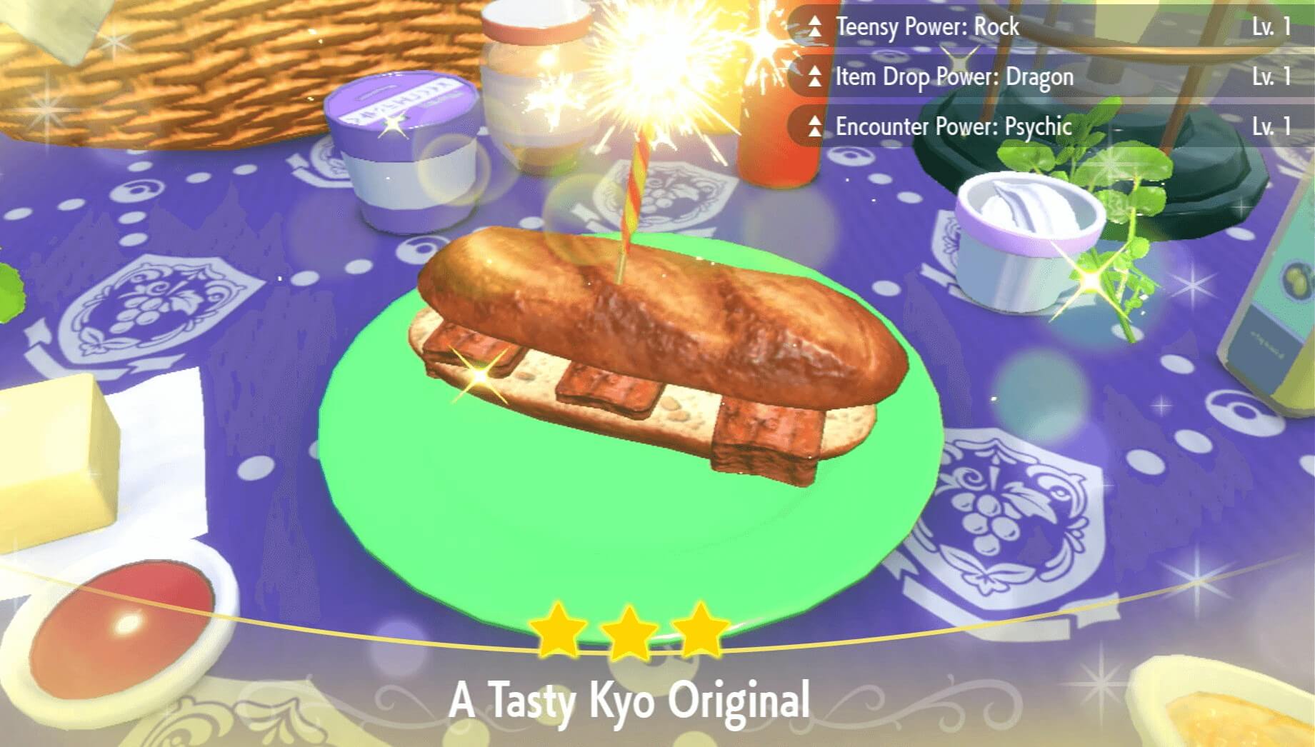 Item Drop Power Dragon Bacon Sandwich Lv. 1 - Pokemon Scarlet and Violet (SV)