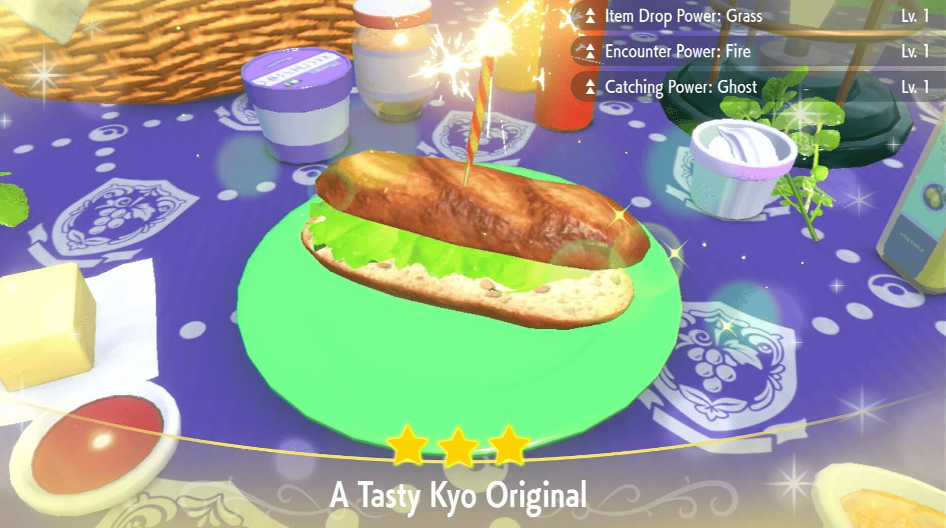 Item Drop Power Grass Lettuce Sandwich Lv. 1 - Pokemon Scarlet and Violet (SV)