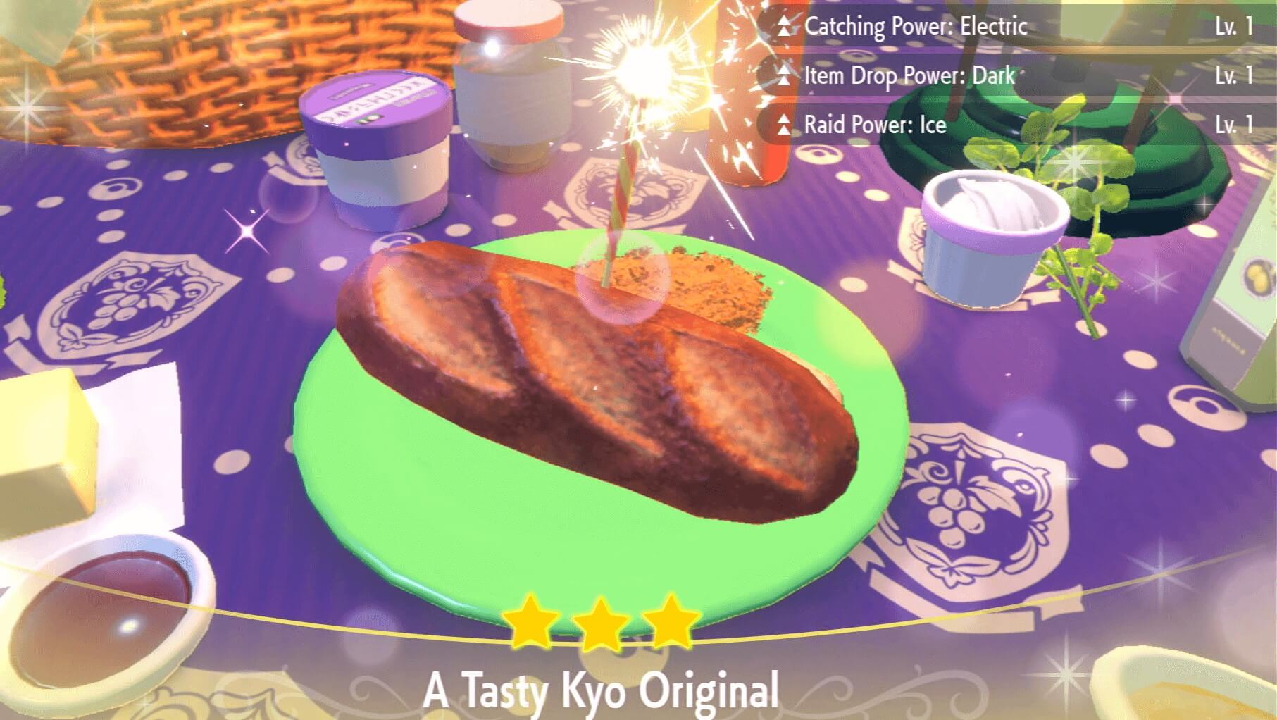 Item Drop Power Dark Fried Fillet Sandwich Lv. 1 - Pokemon Scarlet and Violet (SV)