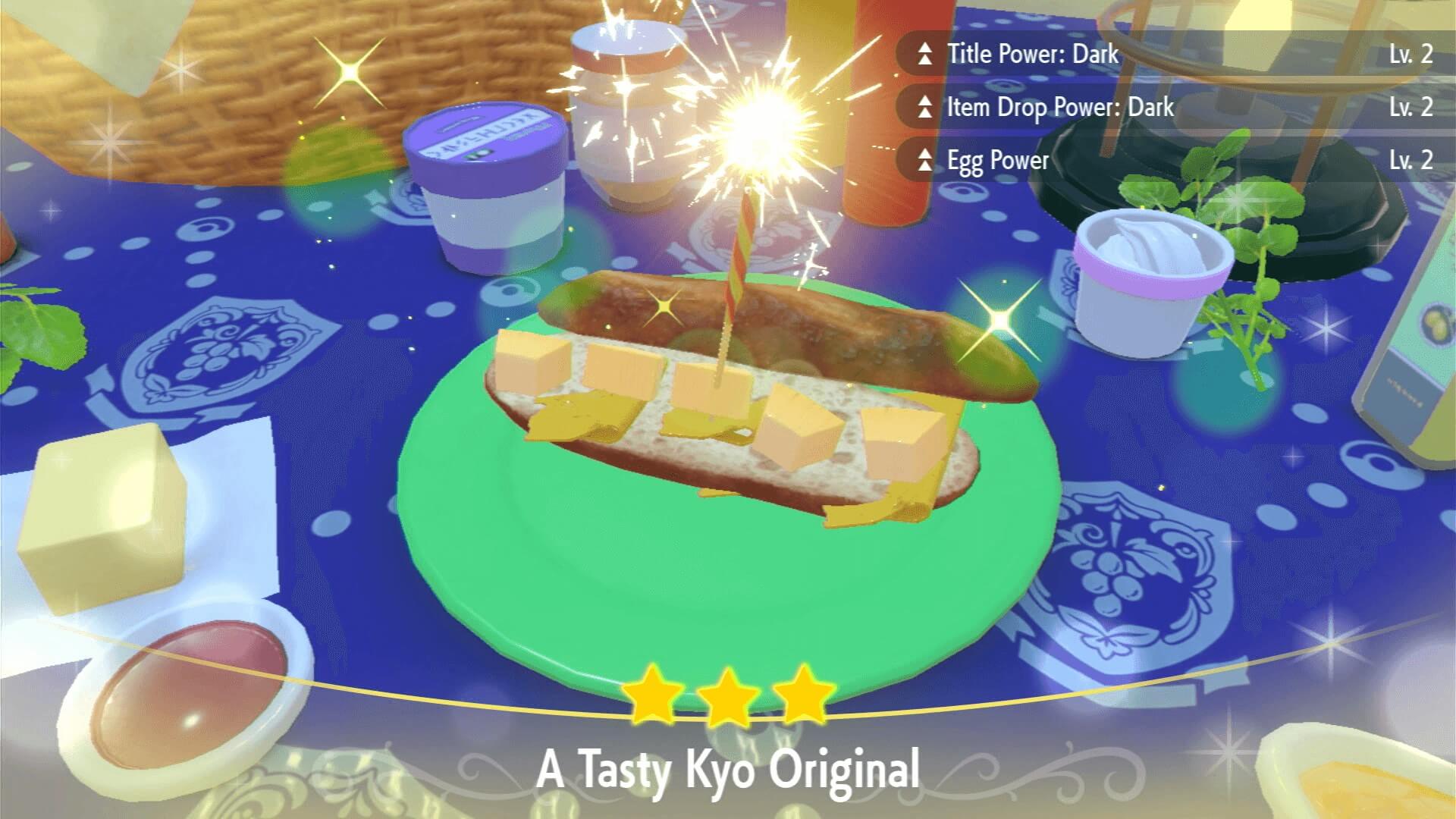 Item Drop Power Dark Cheese Sandwich Lv. 2 - Pokemon Scarlet and Violet (SV)