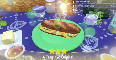 Item Drop Power Grass Jalapeño Sandwich Lv. 2 - Pokemon Scarlet and Violet (SV)