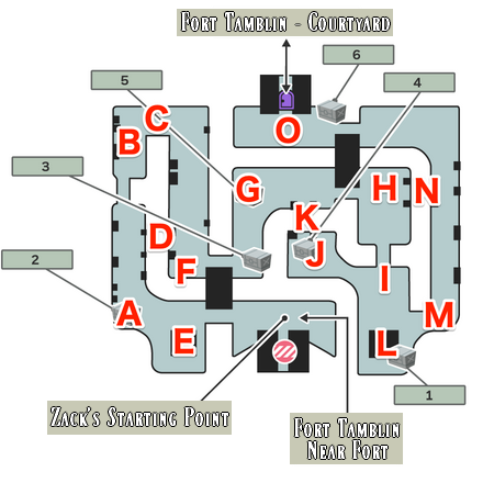 Crisis Core Final Fantasy VII Reunion - Get All Stars Fort Tamblin Corridor