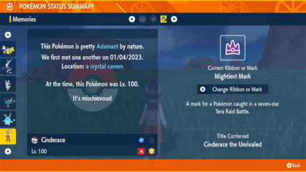 Pokemon Scarlet and Violet (SV) - Cinderace with Mightiest Mark