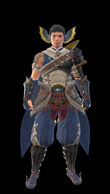 Black Wing Earrings Layered Armor Piece (Separate) (Hunter)