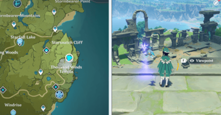 Genshin - Viewpoint in Thousand Winds Temple