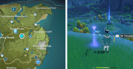 Genshin - Viewpoint in Starfell Lake