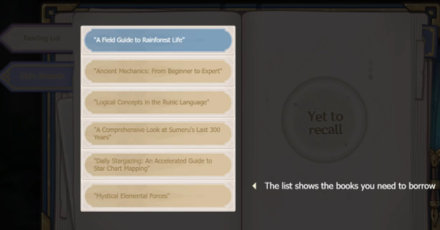 Genshin - See the List of Books