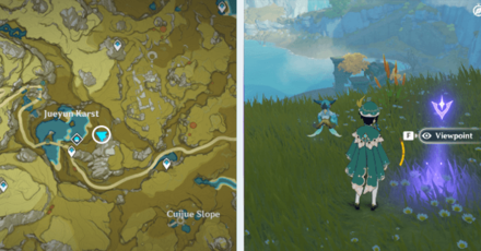 Genshin - Viewpoint in Jueyun Karst