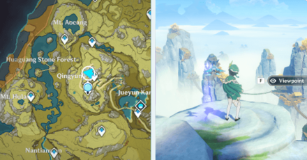 Genshin - Viewpoint in Huaguang Stone Forest